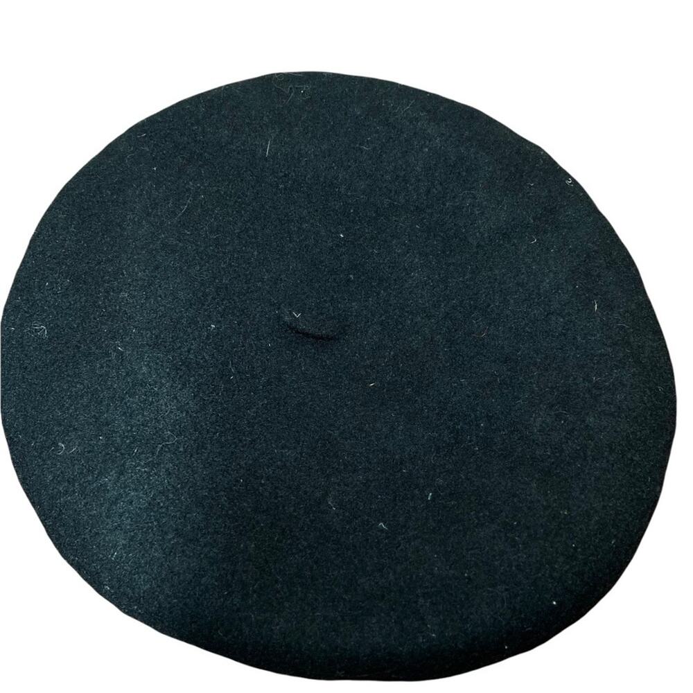 Vintage Jhats 100% Wool Beret Hat Paris Parisian Madeline Black One Size